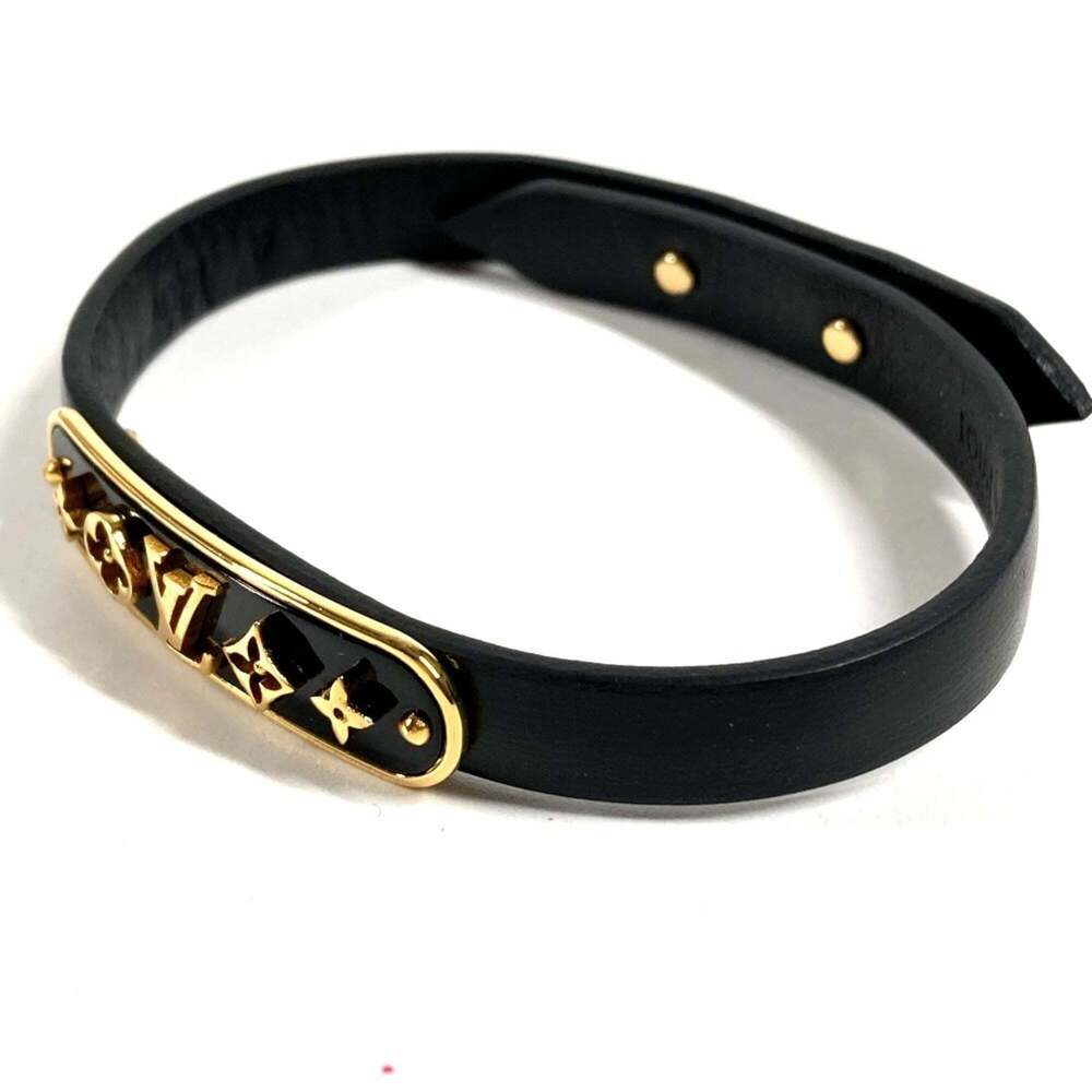 LOUIS VUITTON Monogram Leather Bracelet - Picture 3 of 8